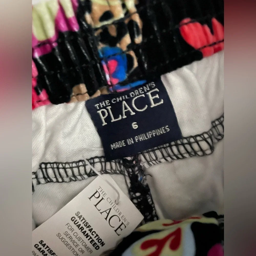 The Children's Place Floral Pink and cheetah print flare pants